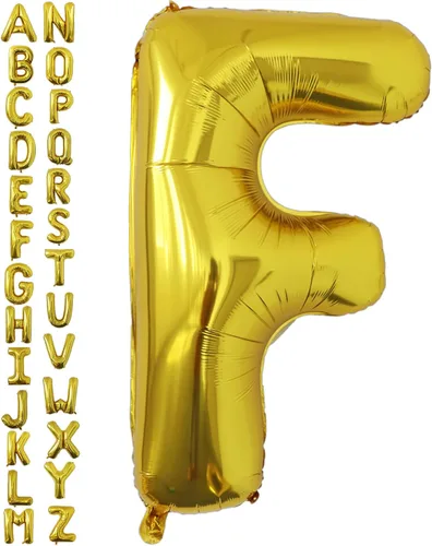 Miniatura 61 de VHUWE Globo dorado de 40 pulgadas con letra B, globos de helio de aluminio del alfabeto de Mylar de gran tamaño para fiesta de cumpleaños
