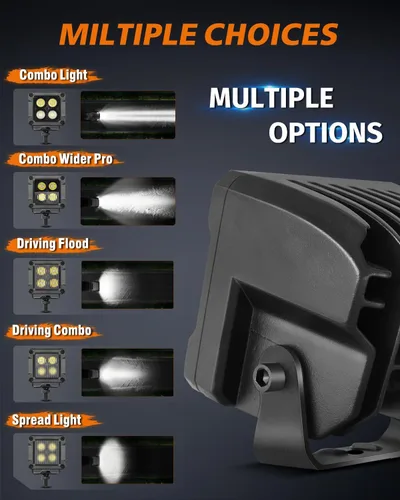 Miniatura 8 de Cubitos LED, 3 pulgadas, 80 W, CREE LED Pods 3x3, combo de inundación puntual para todoterreno, luces de conducción antiniebla para camión