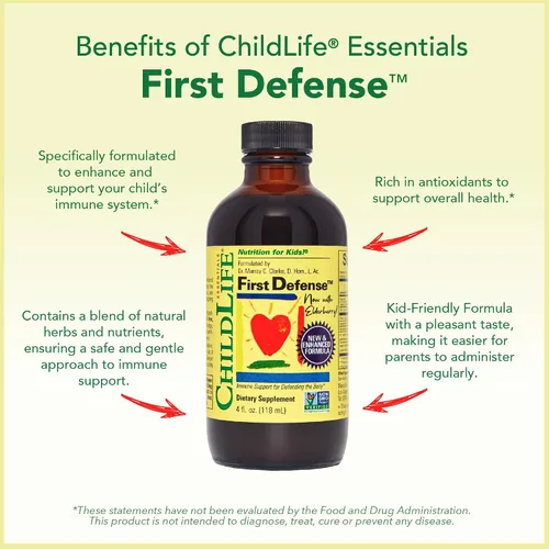 Miniatura 5 de CHILDLIFE ESSENTIALS First Defense - Apoyo inmunológico para niños, apoyo inmunológico para niños, niños pequeños de 1 a 3 años, bebés de 6 meses