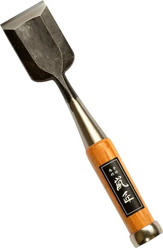 Cincel japonés de 1.654 in 1-5/8 pulgadas de ancho, cincel de madera profesional para carpintería, mango de roble rojo japonés, fabricado en Japón