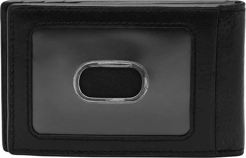 Miniatura 2 de Fossil Cartera de cuero delgada minimalista con clip de dinero para hombre