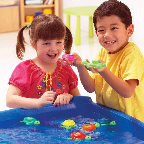 Miniatura 2 de Learning Resources Shape Shell Turtles, Learn Shapes, Juego de 8 juguetes de baño, a partir de 2 años