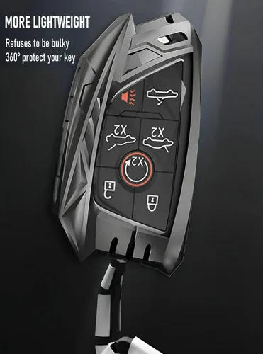Miniatura 6 de Funda para llavero de Corvette C8, estuche soporte protector de llave inteligente 2020 2021 2022, Gris, Moderno