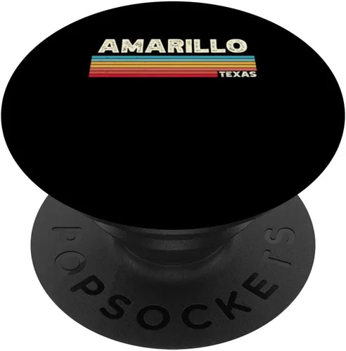 Native Amarillo Texas TX retro vintage stripes state 70s PopSockets Swappable PopGrip