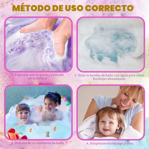 Miniatura 4 de Bombas de baño para niños con sorpresa interior para niñas, niños y bebés, paquete de 20 bombas de baño orgánicas para niños con muñecos de cachorro