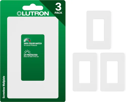 Miniatura 28 de Lutron Claro - Placa de pared de 1 banda (paquete de 6) CW-1-AL-6 almendra