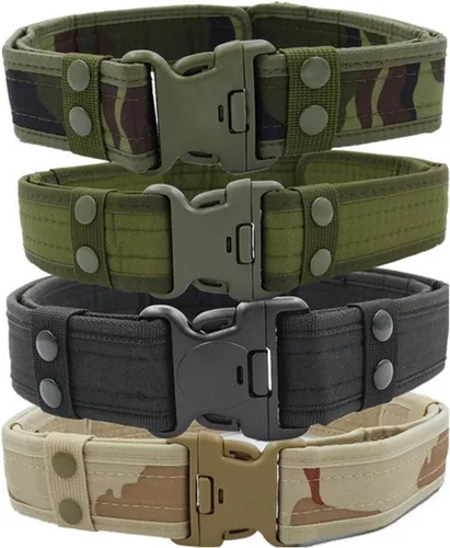 Miniatura 3 de Cinturón táctico militar ajustable de la lona de los hombres con la hebilla plástica
