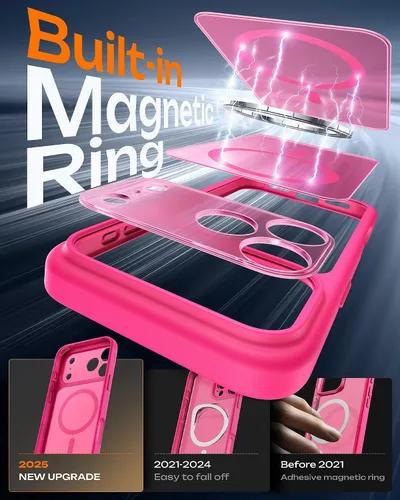 Miniatura 418 de TOCOL Funda para iPhone 11, compatible con Magsafe, protección completa de cámara, imanes integrados, protección contra caídas, funda translúcida