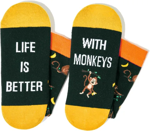 Miniatura 3 de Zmart Divertidos regalos de zorro de Navidad, regalos de dinosaurio para mujeres y hombres, calcetines divertidos de pastor alemán para mamá y papá
