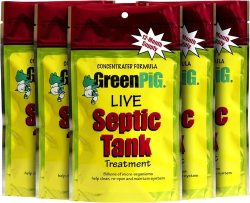 Miniatura 9 de GREEN PIG Tratamiento de Fosa Séptica - Cantidad Extra Grande Compartible, Removedor de Obstrucciones Seguro para Fosas Sépticas, Previene Fallas