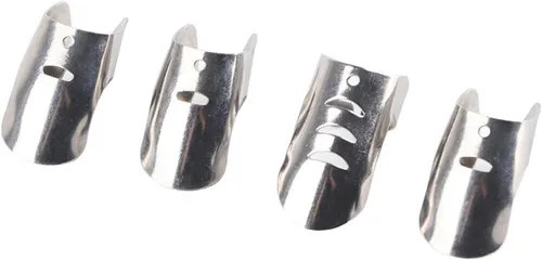 Miniatura 3 de TOPINCN Protector de dedos de acero inoxidable, 4 unidades, protector de dedos para evitar daños al cortar
