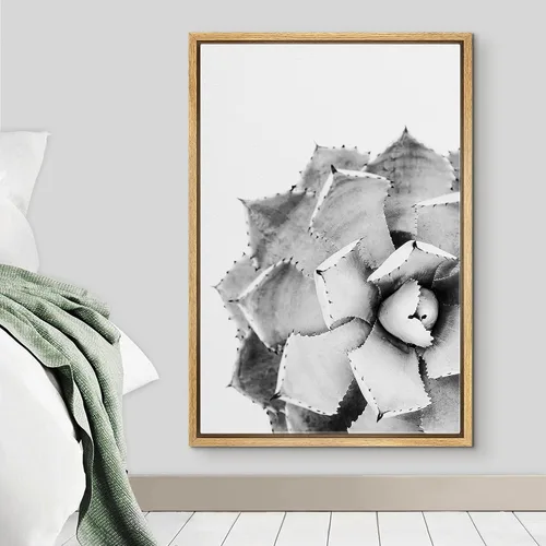 Miniatura 3 de Lienzo enmarcado para pared, diseño de rosa del desierto con pinchos, plantas florales suculentas, fotografía, arte moderno, primer plano