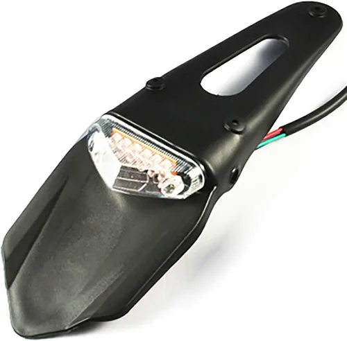 Miniatura 8 de Yibid Lámpara de freno LED universal con montaje en guardabarros trasero para Honda XR250 XR400 XR650 Yamaha, motocicleta todoterreno personalizada