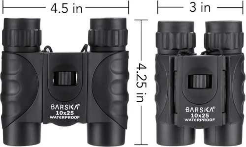 Miniatura 4 de Barska Blueline 10x25 Impermeable Ligero Compacto Binocualrs Negro