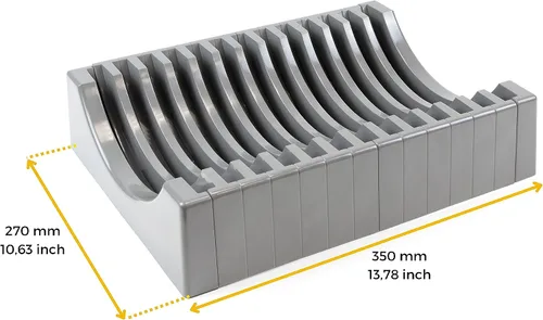 Miniatura 3 de Emuca - Organizador de platos para muebles con capacidad para 13 platos, plástico gris, plástico