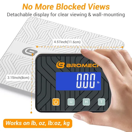 Miniatura 3 de Básculas Postales para Envío de Paquetes 440lb Báscula de Correo Digital Heavy Duty Alta Precisión 0.35oz Báscula de Franqueo con Pantalla Separada