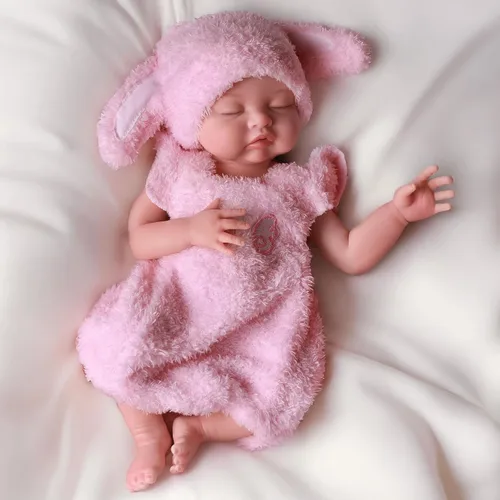 Miniatura 4 de BABESIDE Muñeca bebé de silicona – 16 pulgadas (peso 4.9 libras) Muñecas de bebé Reborn de silicona de cuerpo completo de silicona platino ponderada