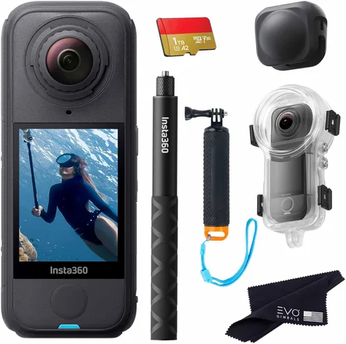 Insta360 Paquete de buceo X4 Air | Cámara de acción 8K 360 más ligera para aventuras épicas, lentes reemplazables, para acción, viajes, vlogging. El