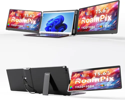 Miniatura 8 de Extensor de pantalla para laptop, monitor portátil FHD 1080P IPS de 15.6 pulgadas para laptop, extensor de monitor dual para portátiles de 13 a 17.3