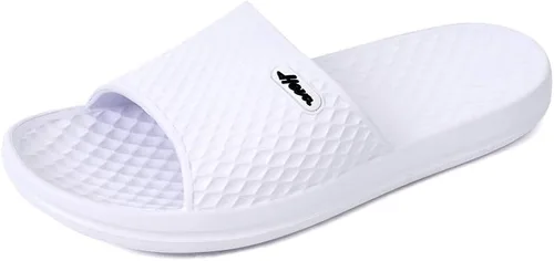 Miniatura 31 de FUNKYMONKEY - Sandalias de baño para mujer, sandalias para el interior del hogar, playa, antideslizantes
