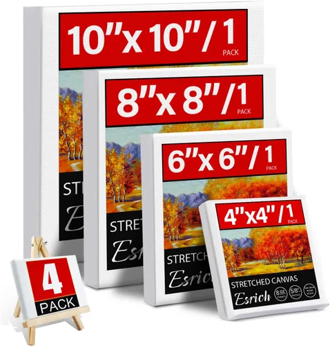 Miniatura 8 de 3 paquetes de lienzos para pintar con paquete múltiple 11x14, 5x7, 8x10, lienzo para pintar con pintura al óleo y acrílica