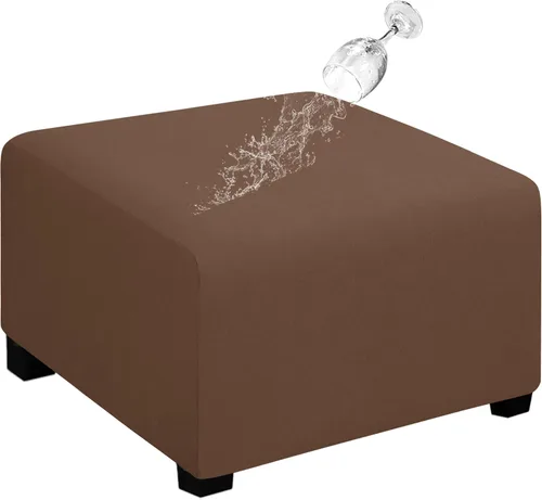 Miniatura 39 de Easy-Going Funda para Otomán Elástica 100% Doble Impermeable Rectangular Plegable Taburete de Almacenamiento Protector de Muebles Funda Suave