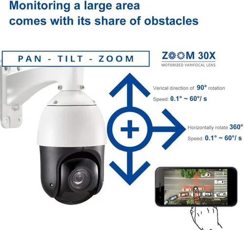 Miniatura 6 de EVERSECU Cámara de seguridad PTZ de crucero automático de 2 MP con zoom óptico HD 4 en 1 TVI/AHD/CVI/CVBS videovigilancia - Escaneo