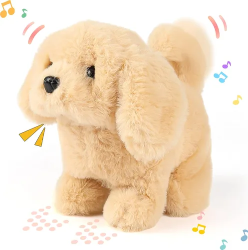 Miniatura 55 de Hopearl - Juguete de peluche electrónico interactivo de unicornio con sonidos y movimientos, camina y tiene un cuerno luminoso; regalo para niños