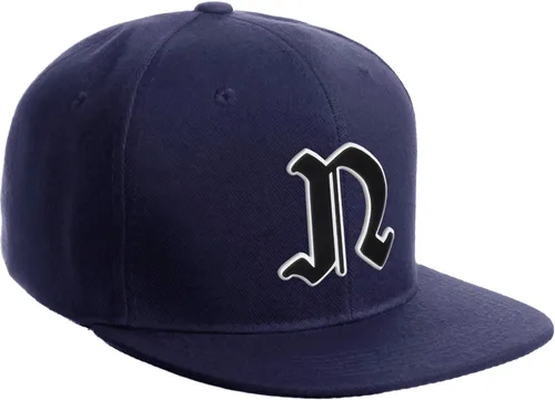 Miniatura 330 de Daxton Gorra clásica con visera de billete plano con letras del alfabeto inglés antiguo de la A a la Z