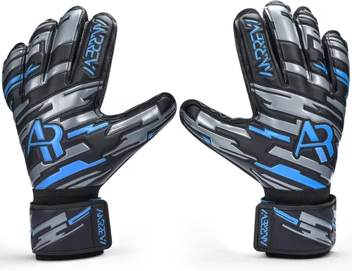 Miniatura 2 de Guantes de portero de fútbol con protección de dedos y doble protección para la muñeca. Los guantes de portero proporcionan un control y agarre Azul