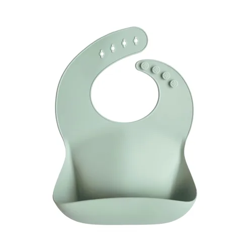 Miniatura 42 de Mushie - Babero de silicón para bebé, ajustable y resistente al agua (barro)