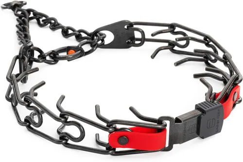 Miniatura 27 de Collar para Perro Herm Sprenger de Acero Inoxidable Negro con Hebilla de Liberación Rápida ClicLock y Inserción de Biothane Collar de Entrenamiento