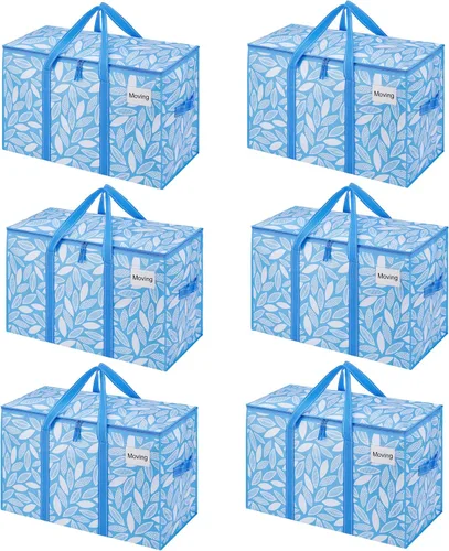 Miniatura 21 de VENO - Paquete de mudanzas, cajas de almacenamiento para embalaje universitario con tapas alternativas, para dormitorio, extragrande, asas