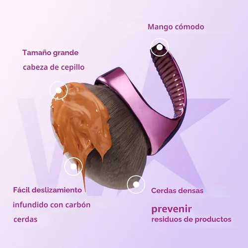 Miniatura 4 de Westmore Beauty Cepillo Kabuki para mezclar y difuminar el cuerpo y cepillo autobronceador - Para maquillaje corporal y base - Aplicador de mezcla