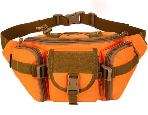 Miniatura 9 de Riñonera táctica militar impermeable WR para escalada al aire libre, pesca, correr, caza, compatible con iPhone 8, 7, 7plus (marrón coyote)