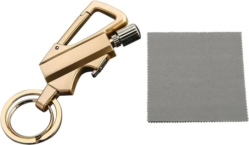 Miniatura 9 de Encendedor infinito permanente, encendedor de llavero con abrebotellas multiherramienta, impermeable y reutilizable, resistente al viento para Negro