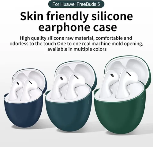 Miniatura 9 de USTIYA Funda para Huawei Freebuds 5 Funda protectora de silicona con cubierta de llavero (negro)