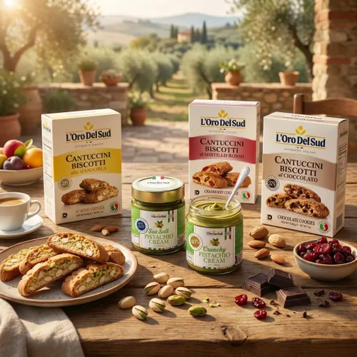 Miniatura 7 de L'Oro Del Sud Galletas de arándano Biscotti de 6.3 oz (180 g), galletas italianas Cantuccini d'Abruzzo, hechas con arándano real, sin OMG, producto