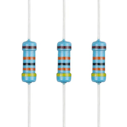 Miniatura 110 de 100 resistencias de 1 ohm 1/2 W (0.5 vatios) ±1% tolerancia de película metálica, resistencia fija de múltiples valores de resistencia opcional