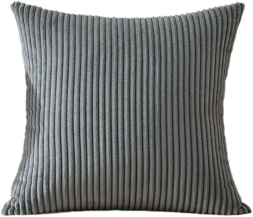 Miniatura 9 de Artscope Fundas de Almohada de Pana a Rayas Acogedoras Súper Suaves Decorativas Cuadradas Fundas de Cojín para Sofá Sillón Dormitorio Decoración