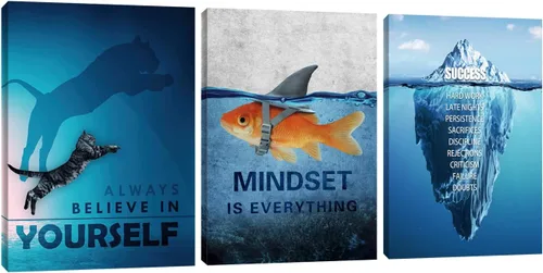 Miniatura 17 de Arte de pared motivacional para oficina, lienzo inspirador, arte de pared, póster de ajetreo, impresión de cita de empresario, pintura de pared, 3