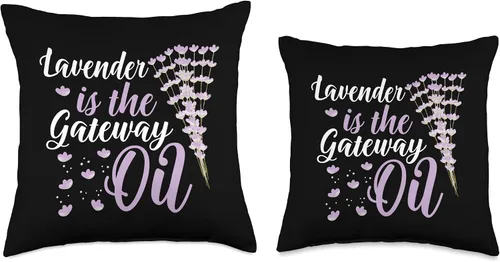 Miniatura 3 de Health Fitness Gift Exercise Apparel Kanig Designs EO Practitioner Lavender is The Gateway Essential Oils Throw Pillow, 16x16, Multicolor