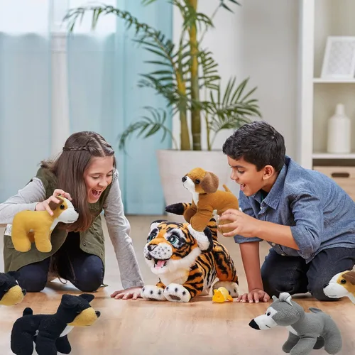 Miniatura 7 de 4E's Novelty Animales de peluche (paquete de 12) cachorros de peluche surtidos – 5 pulgadas, pequeños animales de peluche, 6 diseños – para regalos