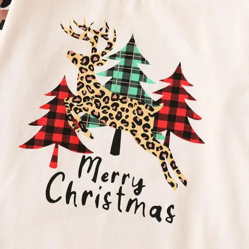 Miniatura 4 de Fernvia Mameluco de Navidad para bebé recién nacido, traje de manga larga con cuello redondo