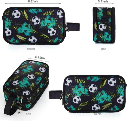 Miniatura 2 de Neceser infantil para niñas y niños, Fútbol negro