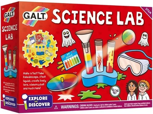 Galt Juguetes, laboratorio de ciencias, kit de ciencia para niños, 20 experimentos divertidos, a partir de 6 años