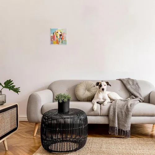 Miniatura 3 de Stupell Industries Placa abstracta de pared con retrato de perro por Irena Orlov