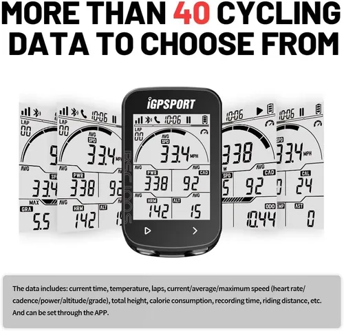 Miniatura 7 de Computadora de bicicleta GPS inalámbrico, velocímetro de bicicleta con retroiluminación automática de pantalla enorme de 2.6 pulgadas, computadora