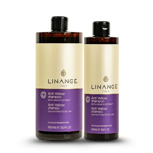 Miniatura 5 de LINANGE Champú anti amarillo con extracto de uva y pigmento violeta, 16.9 oz.