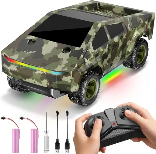 Miniatura 11 de 1:24 Coche RC Juguetes, Camión RC Todo Terreno de Alta Velocidad 2WD con Luz y Espacio de Carga, Vehículos Todo Terreno de 2.4GHz Control Remoto
